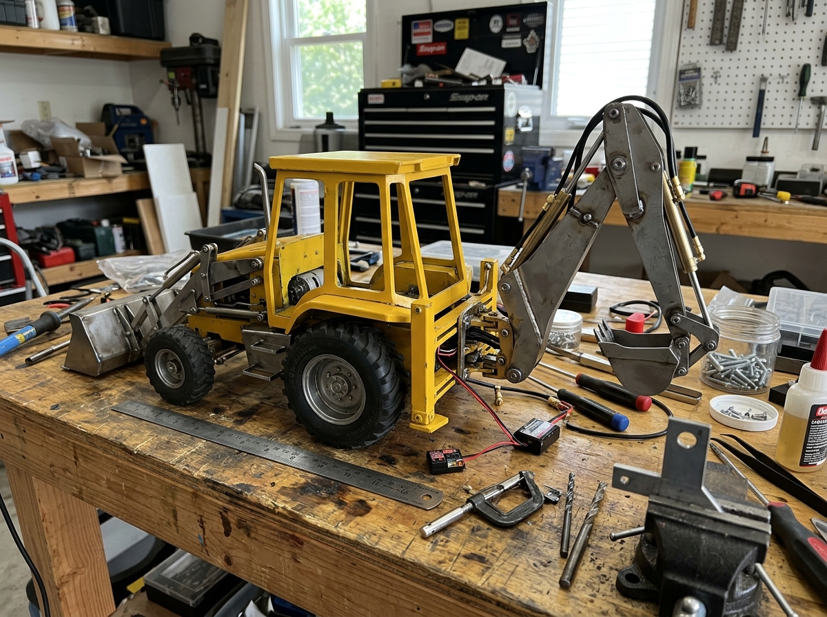 DIY Homemade Miniature JCB 3DX Backhoe Loader Build